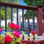 mahogany-and-black-railing