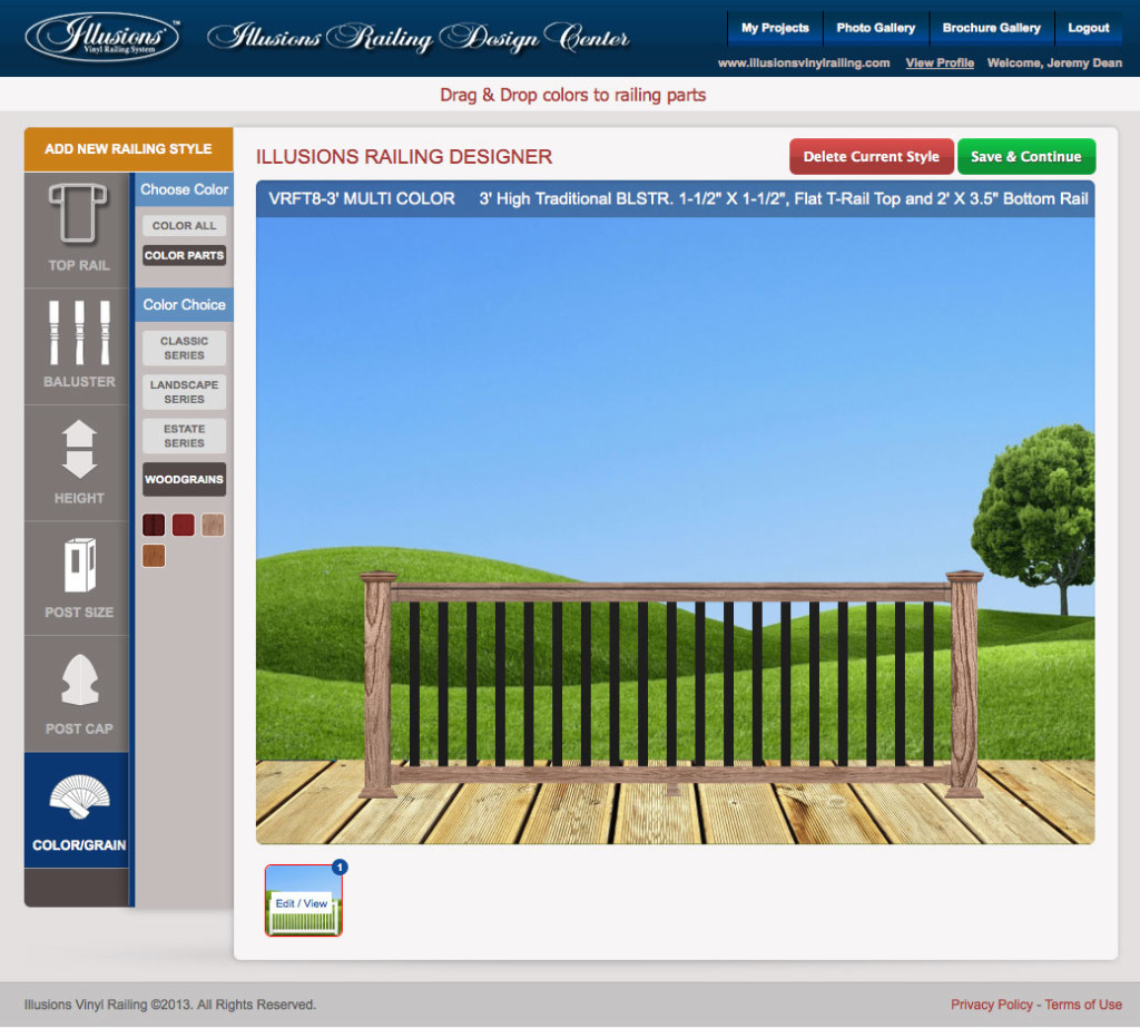 illusions pvc vinyl railing designer